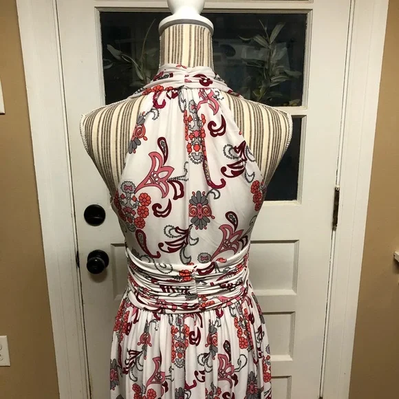 Evan Picone white/pink floral knit dress - Picture 7 of 8